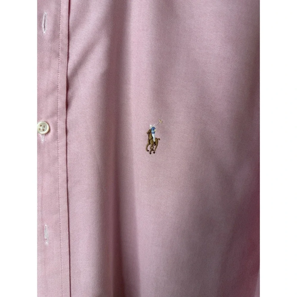 POLO RALPH LAUREN  mens classic fit long sleeve button up shirt pink size XL